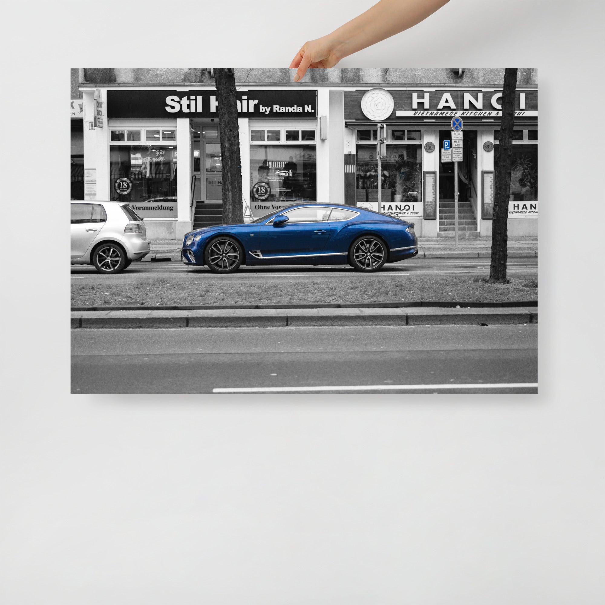 Poster mural - Bentley continental – Photographie de voiture – Poster photo, poster XXL, Photo d’art, photographie murale et des posters muraux des photographies de rue unique au monde. La boutique de posters créée par un Photographe français.