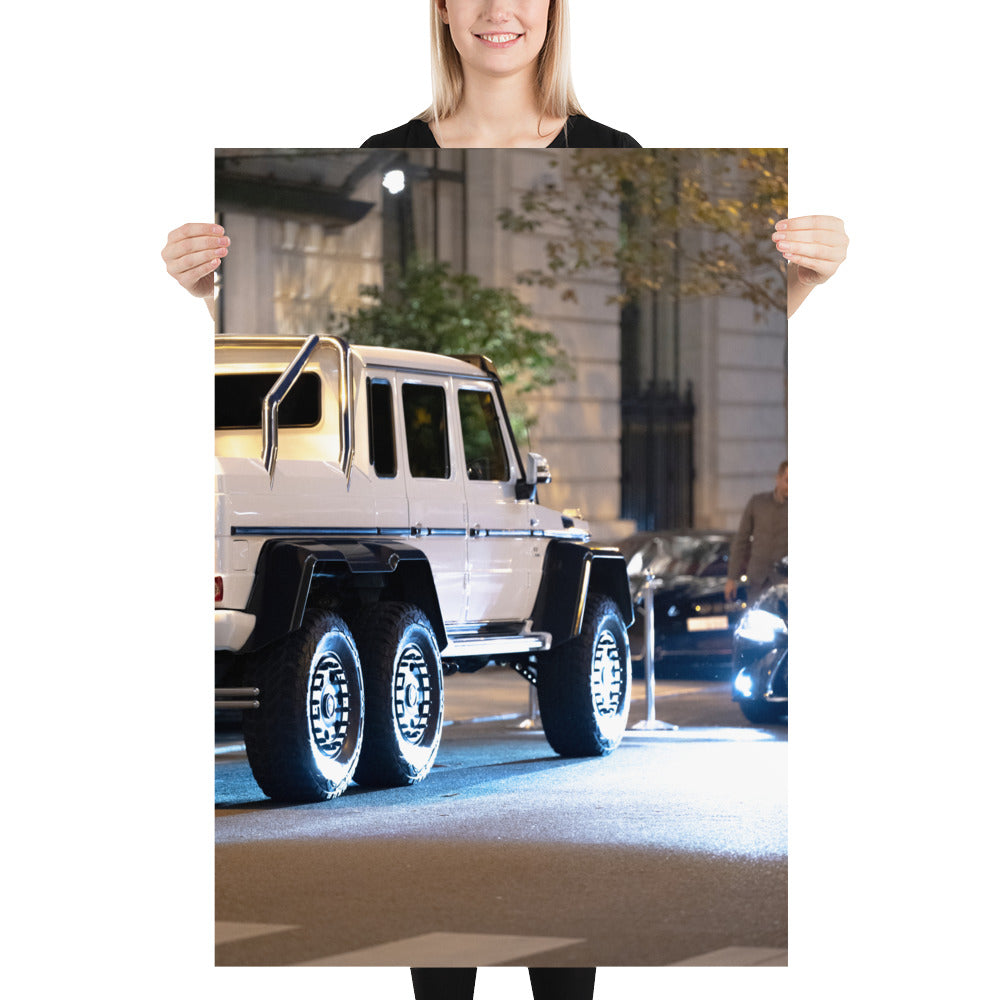 Poster mural - Mercedes 6x6 g63 AMG – Photographie de voiture de luxe – Poster photo, poster XXL, photographie murale et des posters muraux unique au monde. La boutique de posters créée par Yann Peccard un Photographe français.