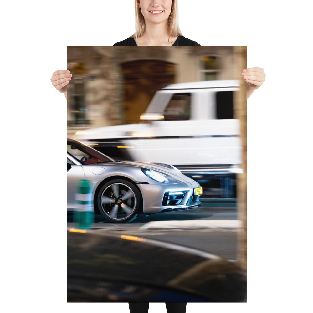 Poster mural - Porsche Targa filet – Photographie de voiture – Poster photo, poster XXL, photographie murale et des posters muraux unique au monde. La boutique de posters créée par Yann Peccard un Photographe français.