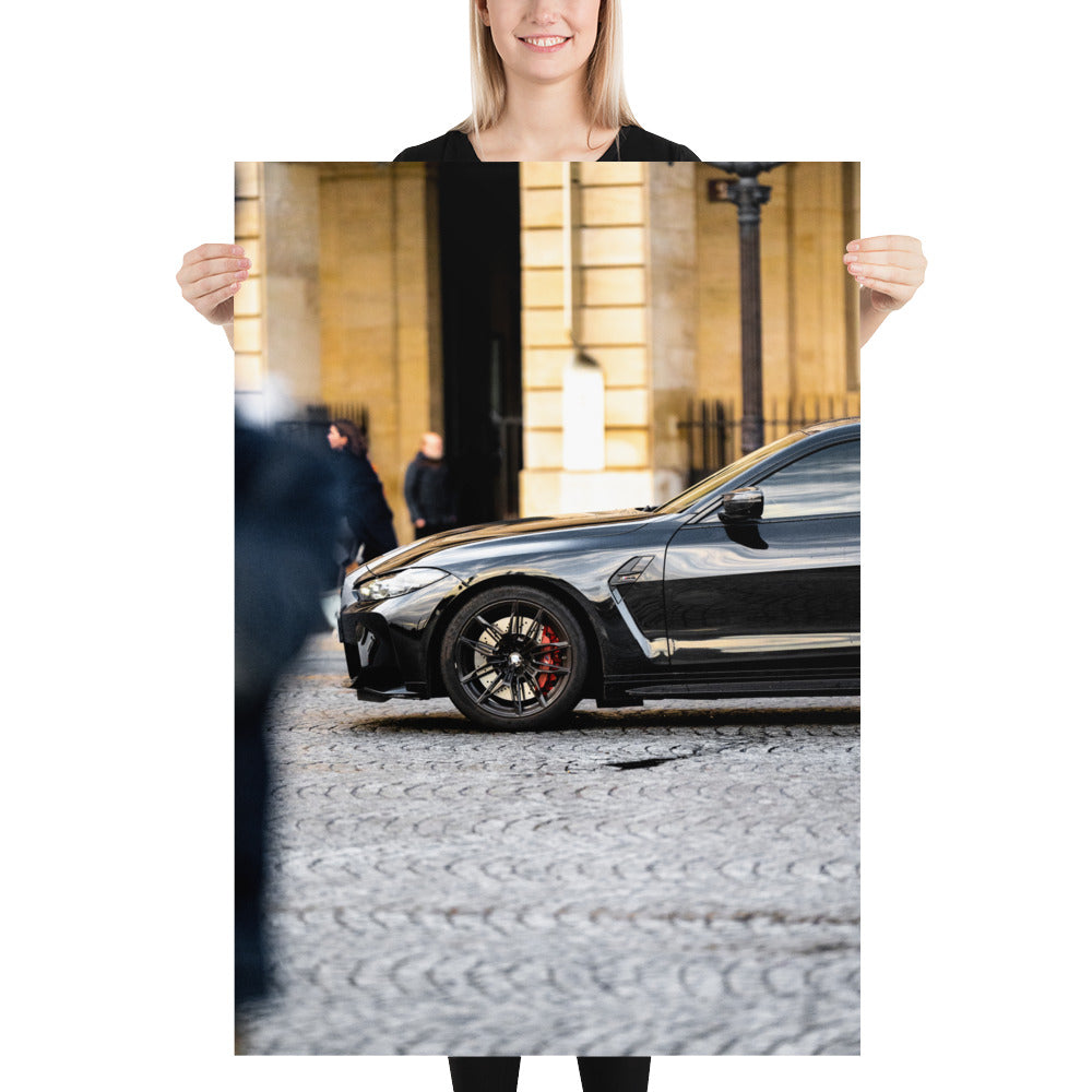 Poster mural - BMW M4 Compétition – Photographie de voiture – Poster photo, poster XXL, photographie murale et des posters muraux unique au monde. La boutique de posters créée par Yann Peccard un Photographe français.