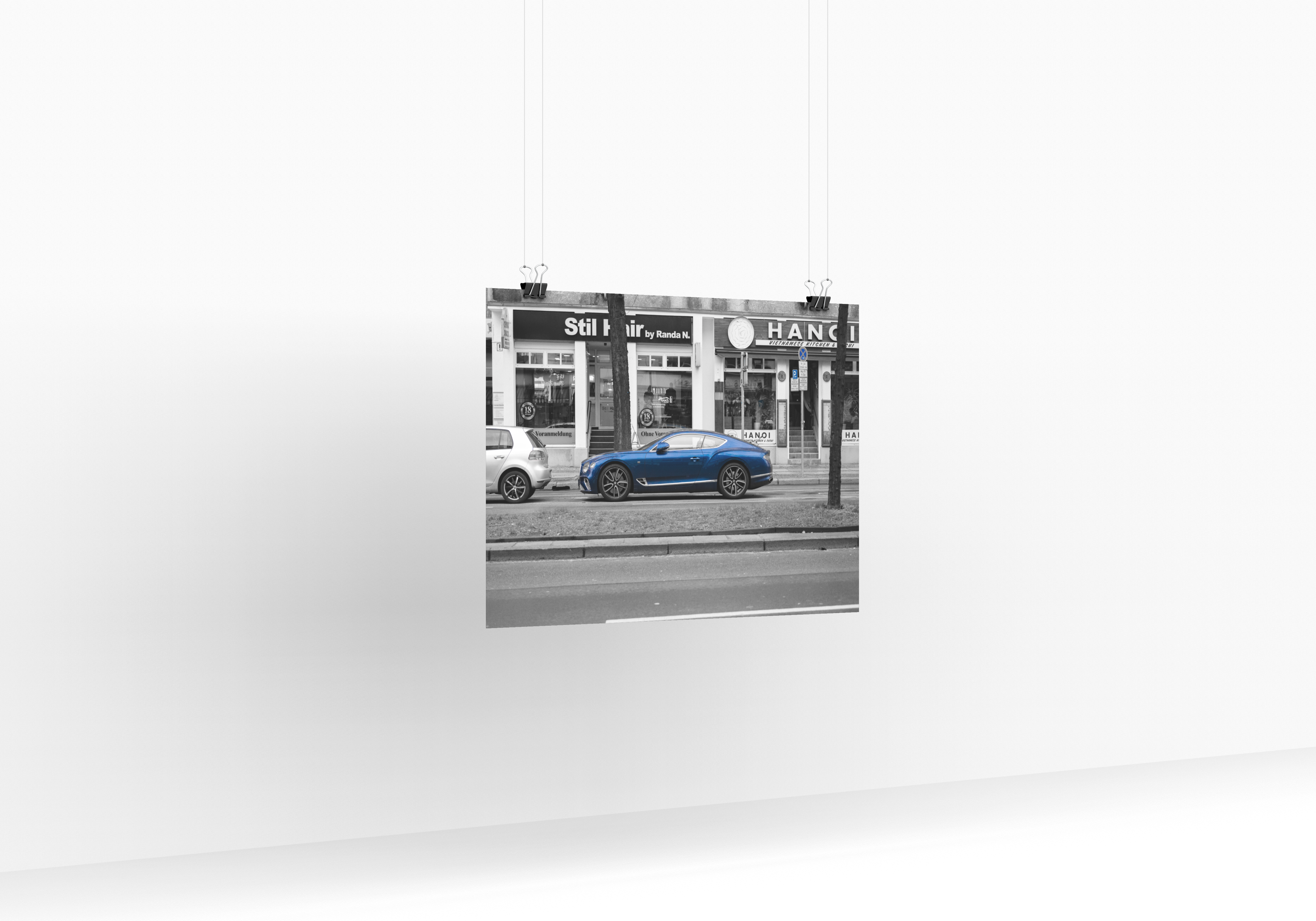 Poster mural - Bentley continental – Photographie de voiture – Poster photo, poster XXL, Photo d’art, photographie murale et des posters muraux des photographies de rue unique au monde. La boutique de posters créée par un Photographe français.