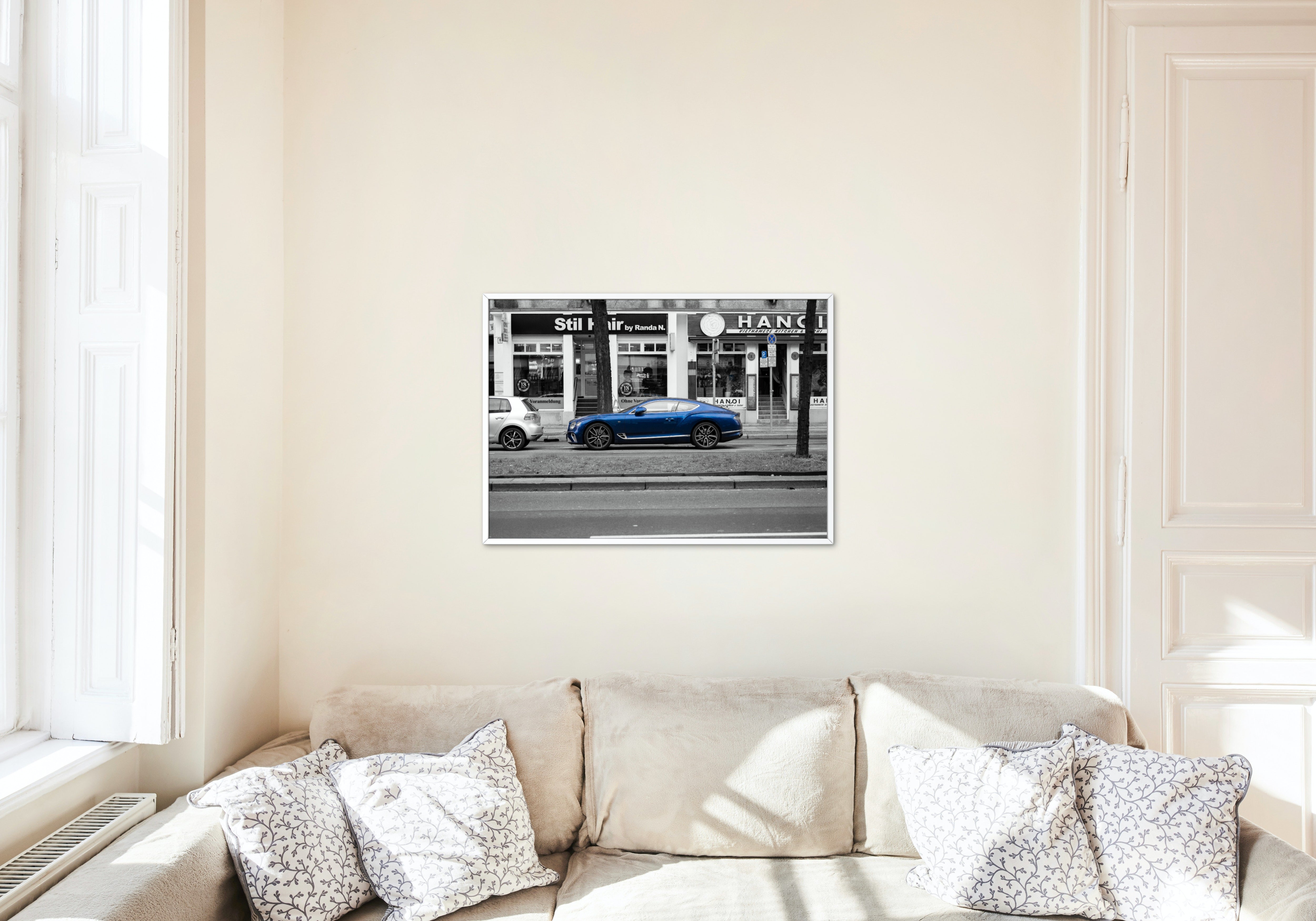 Poster mural - Bentley continental – Photographie de voiture – Poster photo, poster XXL, Photo d’art, photographie murale et des posters muraux des photographies de rue unique au monde. La boutique de posters créée par un Photographe français.