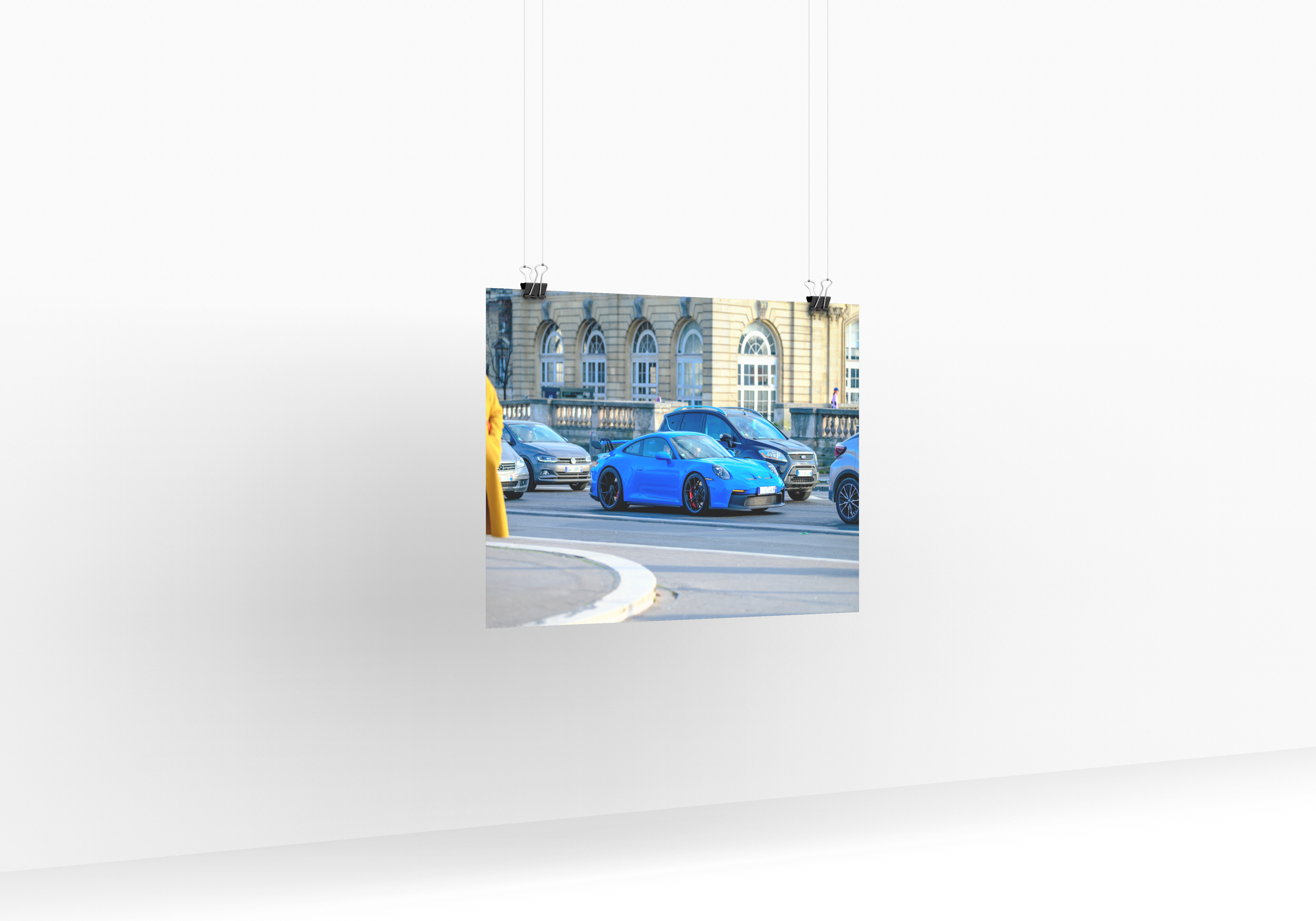 Poster mural - Porsche GT3 Bleu – Photographie de voiture – Poster photo, poster XXL, photographie murale et des posters muraux unique au monde. La boutique de posters créée par Yann Peccard un Photographe français.